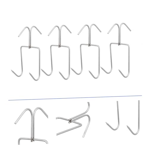 WEKAMOS 4 Stück Teiliges Edelstahl Doppelhaken Einhängen Verdickte Fleischhaken für Schinken Geräuchertes Vielseitig als Bbq Räucherhaken Rostfrei Spitz für Leichtes Einstechen WEKAMOS 4 Stück Teiliges Edelstahl Doppelhaken Einhängen Verdickte Fleischhaken für Schinken Geräuchertes Vielseitig als Bbq Räucherhaken Rostfrei Spitz für Leichtes Einstechen von WEKAMOS