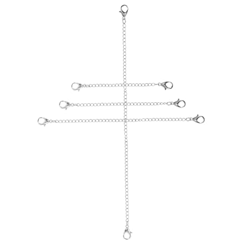 WEKAMOS 4 Stück Teiliges Schmuckverlängerungsketten aus Langlebigem Metall mit Doppel Karabiner Vielseitig für Halsketten und Armbänder für DIY Schmuckherstellung und Reparatur WEKAMOS 4 Stück Teiliges Schmuckverlängerungsketten aus Langlebigem Metall mit Doppel Karabiner Vielseitig für Halsketten und Armbänder für DIY Schmuckherstellung und Reparatur von WEKAMOS