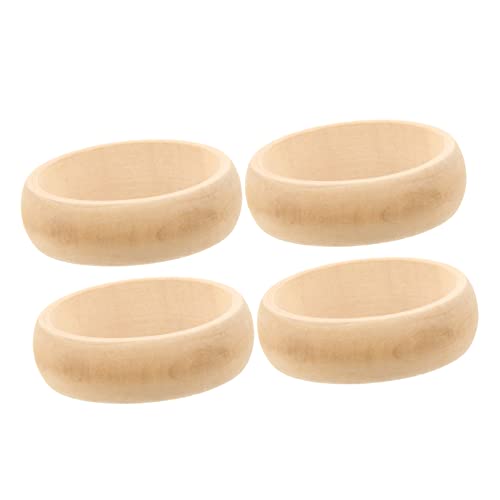 WEKAMOS 4 Stück Unfertige Holzarmbänder Natürliche Runde Holzringe für DIY Bastelprojekte für Schmuckherstellung und Kinderhandwerk WEKAMOS 4 Stück Unfertige Holzarmbänder Natürliche Runde Holzringe für DIY Bastelprojekte für Schmuckherstellung und Kinderhandwerk von WEKAMOS