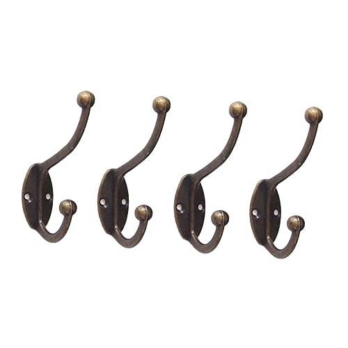 WEKAMOS 4 Stück Vintage Metall Wandhaken zum Aufhängen von Kleidung Handtüchern Rostbeständige Robuste Kleiderhaken zur Wandmontage Vielseitig für Zuhause und Garderobe von WEKAMOS