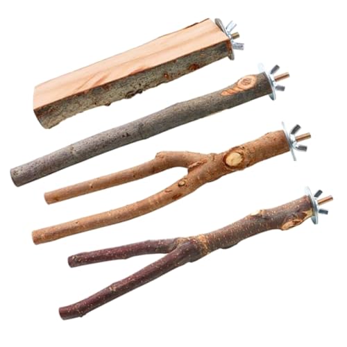 WEKAMOS 4 Stück Vogel Sitzstangen Teilig Holzstangen für Vogelkäfig Kletterständer Papageien Wellensittiche Parakeet Perch Toy für Beschäftigung und Krallenpflege WEKAMOS 4 Stück Vogel Sitzstangen Teilig Holzstangen für Vogelkäfig Kletterständer Papageien Wellensittiche Parakeet Perch Toy für Beschäftigung und Krallenpflege von WEKAMOS