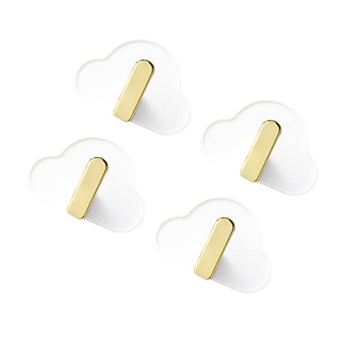 WEKAMOS 4 Stück Wandhaken Set Förmige Selbstklebende Haken ohne Bohren für Badezimmer Küche und Garderobe Starke Tragfähigkeit Spurloses Design Platzsparend und von WEKAMOS