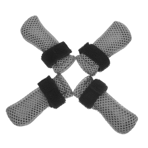 WEKAMOS 4 Stück Weiche Katzenpfotenschutz Schuhe aus Kratzfest und Warm rutschfeste Pfotenüberzüge für Baden Fellpflege Nagelpflege und Medikamentengabe von WEKAMOS