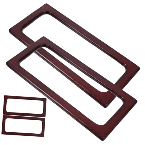 WEKAMOS 4Stücke Retro Holzgriffe für Handtaschen Stilvolle Strohtaschengriffe Hochwertigem Holz für DIY Projekte und Taschenherstellung Langlebig und Gestaltet von WEKAMOS