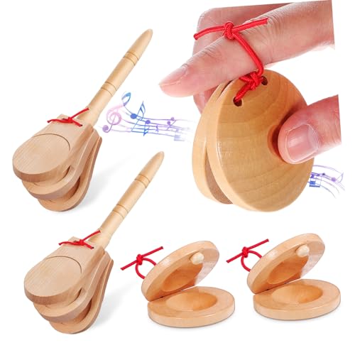 WEKAMOS 4stücke Holz Kastagnetten Schlaginstrument Fingerkastagnetten Aus Holz Handheld Percussion Instrument Für Erwachsene Musikinstrument Mit Rustikalem Design WEKAMOS 4stücke Holz Kastagnetten Schlaginstrument Fingerkastagnetten Aus Holz Handheld Percussion Instrument Für Erwachsene Musikinstrument Mit Rustikalem Design von WEKAMOS