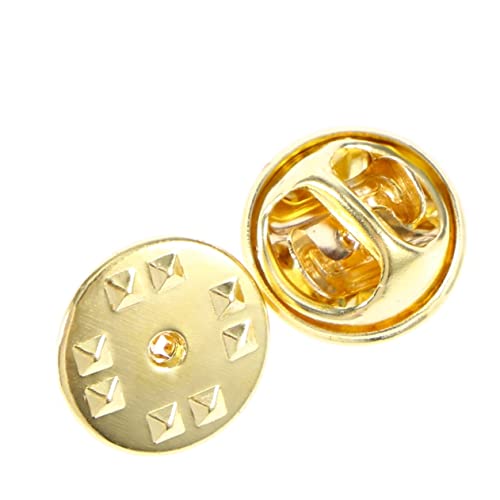 WEKAMOS 50 Stück Metall Clutch Abzeichen Verschlüsse Gold Ersatz für Anstecknadeln Geeignet für Broschen Krawattennadeln und Schmuck WEKAMOS 50 Stück Metall Clutch Abzeichen Verschlüsse Gold Ersatz für Anstecknadeln Geeignet für Broschen Krawattennadeln und Schmuck von WEKAMOS