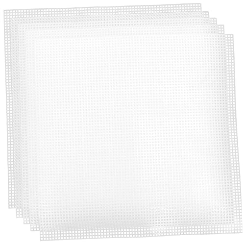 WEKAMOS 5Stücke Plastik Mesh Blätter für DIY Handwerksprojekte zum Häkeln von Taschen und Geschenken Hochwertigem Kunststoff Leicht Schneidbar Glatte Oberfläche von WEKAMOS