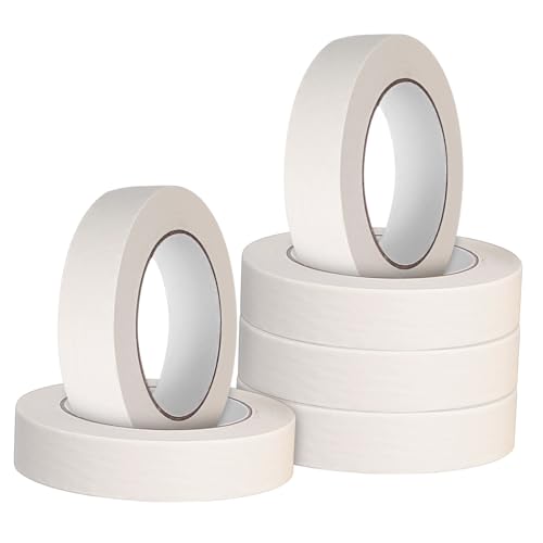 WEKAMOS 6 Rollen Malerkreppband Weiß Mittelstark Klebend Abdeckband für Malerarbeiten Basteln Präzise Kontrolle Leicht Abreißbar Vielseitig Entfernt Rückstandsfrei WEKAMOS 6 Rollen Malerkreppband Weiß Mittelstark Klebend Abdeckband für Malerarbeiten Basteln Präzise Kontrolle Leicht Abreißbar Vielseitig Entfernt Rückstandsfrei von WEKAMOS