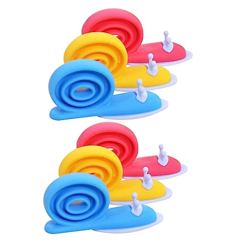 WEKAMOS 6 Stück Snail Door Wedge Niedliche Schnecken Türstopper für Innenräume Sicherer Klemmschutz für Türen aus Tpe für Haushalte mit Kindern Farblich Variabel Zufällige Zufällige Farbe von WEKAMOS