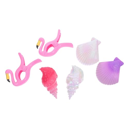 WEKAMOS 6 Stück Teiliges Bunte Poolstuhlklemmen Uv-beständig Dekorative Strandtuchhalter Clips für Liegestühle Kreuzfahrten Terrasse und Sommerurlaub von WEKAMOS