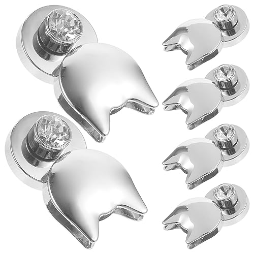 WEKAMOS 6 Stück Teiliges Kleine Katzenschlösser aus Langlebiger Zinklegierung Robuste und Leicht zu Installierende Taschenverschlüsse Geeignet für Handtaschen Geldbörsen und Lederbeutel von WEKAMOS