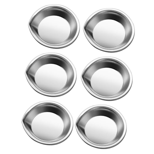 WEKAMOS 6 Stück Teiliges Mischpalette Multifunktionale Runde Farbtabletts für Aquarellfarben Leicht zu Reinigen Stabile Metallplatten für Künstler und Hobbyanwender von WEKAMOS