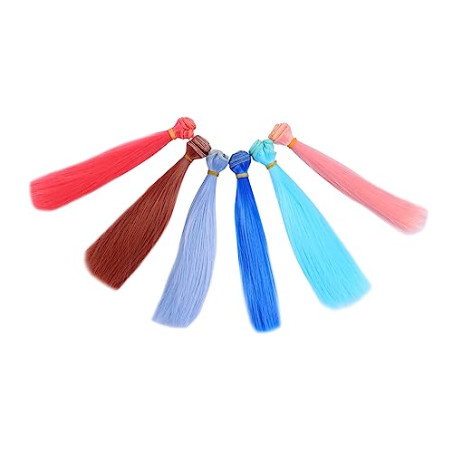 WEKAMOS 6 Stück Teiliges Puppenhaar Hochtemperaturbeständigem Synthetikhaar für DIY Puppenherstellung Realistisches Aussehen Langlebig und Einfach zu Stylen WEKAMOS 6 Stück Teiliges Puppenhaar Hochtemperaturbeständigem Synthetikhaar für DIY Puppenherstellung Realistisches Aussehen Langlebig und Einfach zu Stylen von WEKAMOS