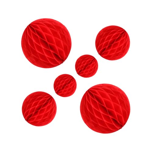 WEKAMOS 6 Stück Teiliges Rotes Papier Honeycomb Dekoration Hängende Wabenbälle in Wiederverwendbar Festliche Pendants für Frühjahrsfest Valentinstag Hochzeit Party Atmosphäre WEKAMOS 6 Stück Teiliges Rotes Papier Honeycomb Dekoration Hängende Wabenbälle in Wiederverwendbar Festliche Pendants für Frühjahrsfest Valentinstag Hochzeit Party Atmosphäre von WEKAMOS