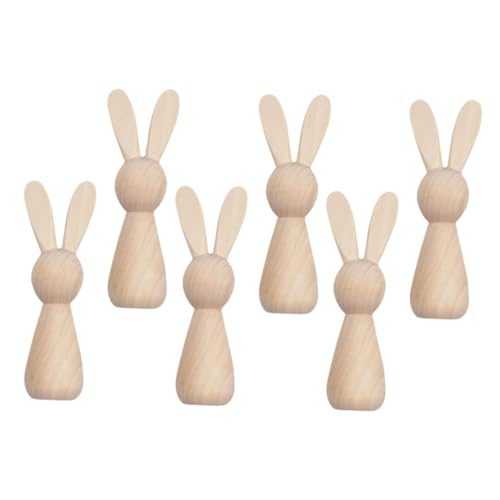 WEKAMOS 6 Stück Unbemalte Holzhasen DIY Bastelfiguren Ostern Holzkaninchen zum Bemalen Osterdeko Tischmittelstücke Gartenornamente Kreative Holzhandwerk Figuren WEKAMOS 6 Stück Unbemalte Holzhasen DIY Bastelfiguren Ostern Holzkaninchen zum Bemalen Osterdeko Tischmittelstücke Gartenornamente Kreative Holzhandwerk Figuren von WEKAMOS