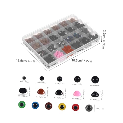 WEKAMOS 600 Stück Sicherheitsaugen mit Unterlegscheiben für Häkeltiere Kunststoff Bastelaugen für Amigurumi und Stofftiere Realistische Puppenaugen zum Einfachen Befestigen Beim DIY Nähen von WEKAMOS