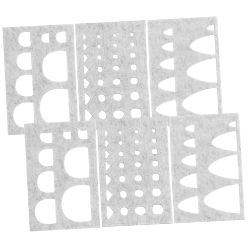 WEKAMOS 6pcs Woll Feltzingschablone Set Für DIY -handwerksprojekte Nadel Filzvorlage Kit Wolle Filzform Wolle Applikation Mit Tierischen Ohr Auge Nasenmustern Versorgung von WEKAMOS