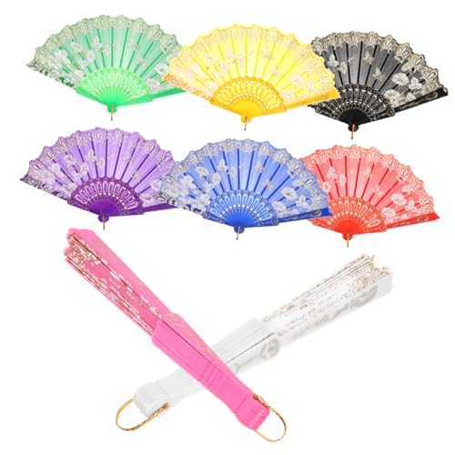 WEKAMOS 8 Stück Eleganter Chinesischer Fächer Teiliges Verarbeitet Tragbar und Platzsparend für Sommer Hochzeit Tanz und Partydekoration Geschenkset mit Farben WEKAMOS 8 Stück Eleganter Chinesischer Fächer Teiliges Verarbeitet Tragbar und Platzsparend für Sommer Hochzeit Tanz und Partydekoration Geschenkset mit Farben von WEKAMOS