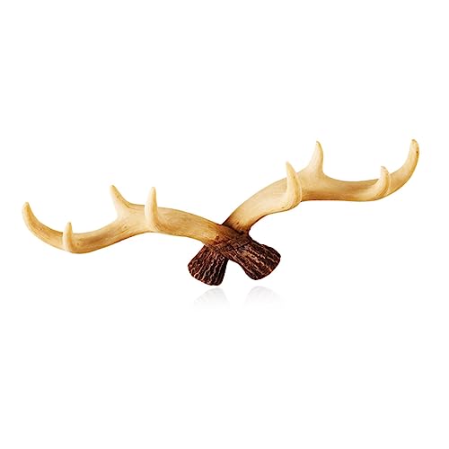 WEKAMOS Antike Wandhaken aus Resin Dekorativer Mini hirschgeweih haken für Schlüssel Mäntel Vintage Wanddekoration für Schlafzimmer Wohnzimmer Flur Retro und Künstlerisch Gestaltet von WEKAMOS
