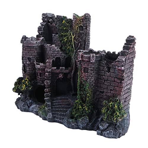WEKAMOS Aquarium Deko Schloss Form Fischversteck aus Resin Langlebige Kleine Höhle für Fischbecken Fischschonendes Tank Zubehör Einfache WEKAMOS Aquarium Deko Schloss Form Fischversteck aus Resin Langlebige Kleine Höhle für Fischbecken Fischschonendes Tank Zubehör Einfache von WEKAMOS