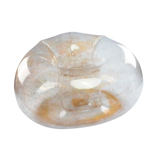 WEKAMOS Aufblasbarer Transparenter mit Goldenem Konfetti Tragbarer Outdoor Indoor Sessel Strapazierfähiges Aufblasbares Lounge möbel für Pool Camping und Schlafzimmer WEKAMOS Aufblasbarer Transparenter mit Goldenem Konfetti Tragbarer Outdoor Indoor Sessel Strapazierfähiges Aufblasbares Lounge möbel für Pool Camping und Schlafzimmer von WEKAMOS