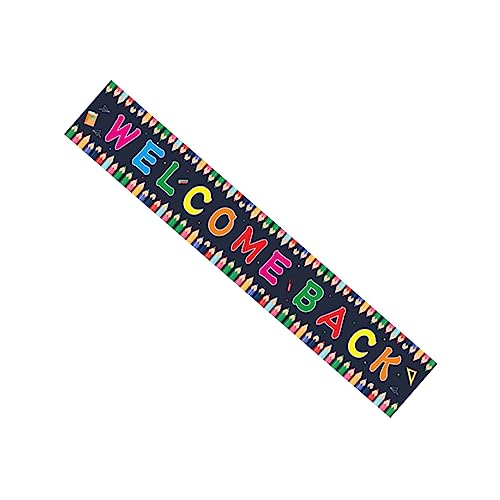 WEKAMOS Back To School Banner aus Polyester Klassenzimmer Dekoration Hängendes Willkommensschild für Schulanfang Wetterbeständig Farbenfrohes Design für Schule und Zuhause WEKAMOS Back To School Banner aus Polyester Klassenzimmer Dekoration Hängendes Willkommensschild für Schulanfang Wetterbeständig Farbenfrohes Design für Schule und Zuhause von WEKAMOS