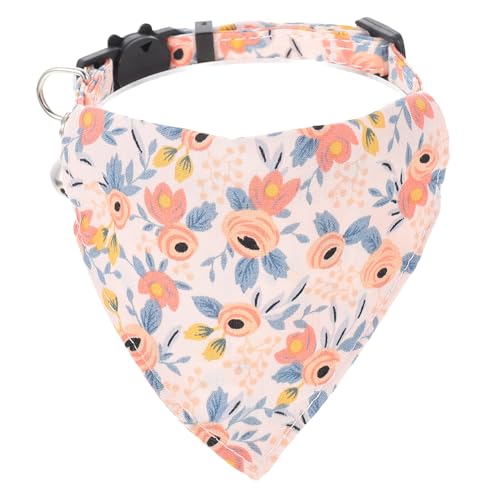 WEKAMOS Baumwoll Katzenhalstuch Dreieckstuch Verstellbar Breit Einstellbar Waschbares Haustierzubehör für Kleine und Mittlere Hunde und Katzen in Rosa mit Blumenmuster WEKAMOS Baumwoll Katzenhalstuch Dreieckstuch Verstellbar Breit Einstellbar Waschbares Haustierzubehör für Kleine und Mittlere Hunde und Katzen in Rosa mit Blumenmuster von WEKAMOS