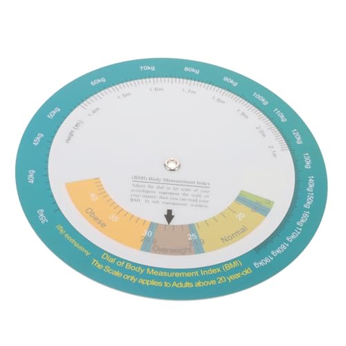 WEKAMOS Bmi Körpergewicht Index Wand Schnell Ablesbare Bmi Tabelle für Männer und Frauen Messhilfsmittel gegen Adipositas Kompakte Gesundheitsanzeige für Zuhause von WEKAMOS