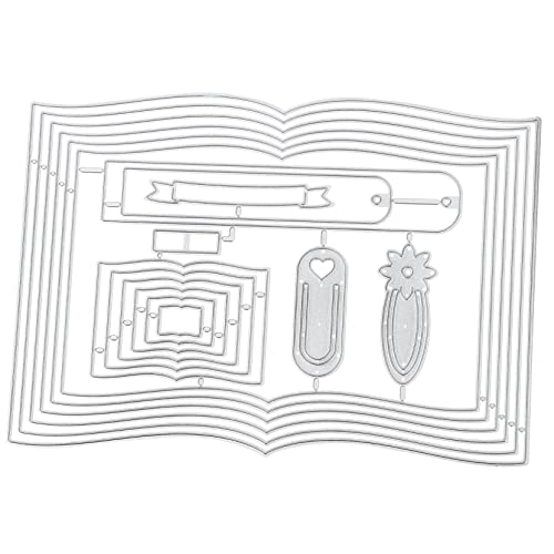 WEKAMOS Buch-stanzformen Für Scrapbooking-Form DIY-Form Prägeschablone Robuste Stanzvorlagen Mit Glatter Oberfläche Und Ecken von WEKAMOS