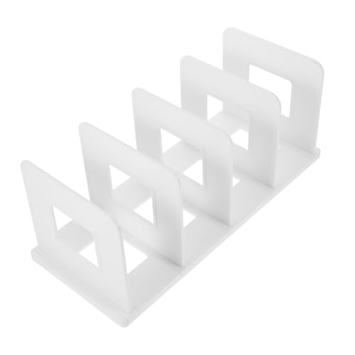 WEKAMOS Bücherständer Aus Kunststoff Stabiler Buchhalter Für Schreibtisch Dekorativer Buch-Organizer Minimalistisches Design Für Zuhause Und Büro Praktische Buchstützen Für Bücher Und Zeit von WEKAMOS