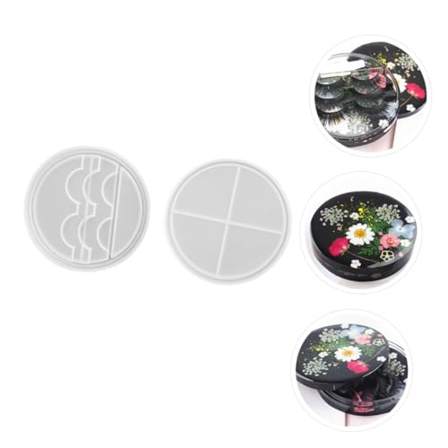 WEKAMOS DIY Silikonform für Kristall epoxidharz Aufbewahrungsbox mit Spiegeloberfläche Langlebige DIY Lagerbehälter Form Einzigartige Wimpern Aufbewahrungsbox zum Selbermachen von WEKAMOS