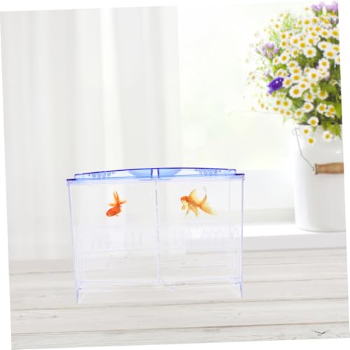 WEKAMOS Doppelstöckiger Fischbrutkasten aus Transparentem Kunststoff mit Saugnäpfen und Haken Geeignet zur Isolierung von Aggressiven Verletzten oder Kleinen Fischen im Aquarium als Laich von WEKAMOS