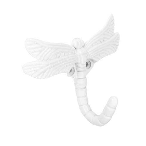 WEKAMOS Dragonfly Design Wandhaken Weiß Kreativer Retro Kleiderhaken für Jacken Hüte Handtücher Platzsparend und Robust Dekorativer Haken für Flur Wohnzimmer Schlafzimmer WEKAMOS Dragonfly Design Wandhaken Weiß Kreativer Retro Kleiderhaken für Jacken Hüte Handtücher Platzsparend und Robust Dekorativer Haken für Flur Wohnzimmer Schlafzimmer von WEKAMOS