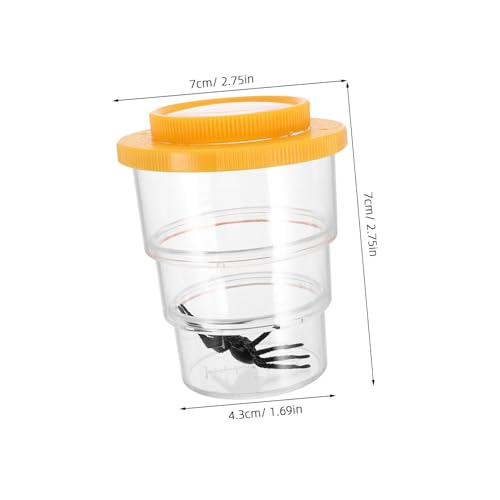 WEKAMOS Dreiteilige Insektenbeobachtungsbox mit Vergrößerungsglas Transparenter Sicherer Bug Viewer aus Kindersicheren Materialien für Naturwissenschaftliche Entdeckungen und von WEKAMOS
