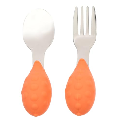 WEKAMOS Edelstahl Besteckset für Kleinkinder Rutschfeste und Gabel Sicherer Langlebiger Fütterungslöffel in Buntem Design für Brei und Kindermahlzeiten WEKAMOS Edelstahl Besteckset für Kleinkinder Rutschfeste und Gabel Sicherer Langlebiger Fütterungslöffel in Buntem Design für Brei und Kindermahlzeiten von WEKAMOS