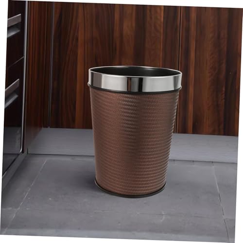 WEKAMOS Edelstahl Müllbehälter ohne Deckel Großer Robuster Abfalleimer für Küche Schlafzimmer und Büro Langlebiger und Praktischer für Sauberen Wohnbereich von WEKAMOS