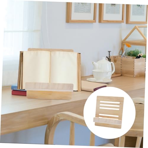 WEKAMOS Faltbarer Holz Buchständer Desktop Leseständer Verstellbar Klappbar für Musik Rezept Halter Kompakt Robust Natürlicher Holzton WEKAMOS Faltbarer Holz Buchständer Desktop Leseständer Verstellbar Klappbar für Musik Rezept Halter Kompakt Robust Natürlicher Holzton von WEKAMOS