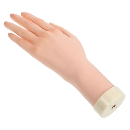 WEKAMOS Flexibles Realistisches Mannequin Handmodell Links Biegsame Schmuckhalter Hand für Ringe Armbänder Nagelübung Leichter Schmuckdisplay Handständer für Vielseitige Präsentation von WEKAMOS