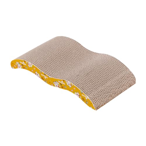 WEKAMOS Förmiges Dickes Hochdichtes Katzenkratzbrett aus Wellpappe Langlebiges Katzenspielzeug zum Krallenwetzen und Geeignet für Katzen und Kätzchen mit Zufälligem Muster Zufällige Farbe von WEKAMOS