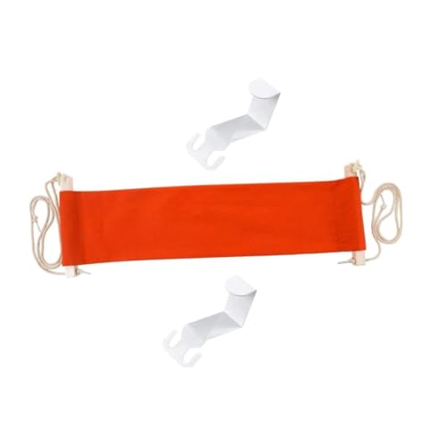 WEKAMOS Fußhängematte für Schreibtisch Untertischverwendung Komfortable Fußstütze mit Haken Orange Ergonomische Beinentspannung Büro und Zuhause von WEKAMOS