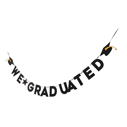 WEKAMOS Graduation Banner Party Deko Schwarzer We Graduated Hängende Abschlussdeko für Innen Außen Bunte Fotoprop Partyflagge für Schulabschlussfeier und Festliche WEKAMOS Graduation Banner Party Deko Schwarzer We Graduated Hängende Abschlussdeko für Innen Außen Bunte Fotoprop Partyflagge für Schulabschlussfeier und Festliche von WEKAMOS