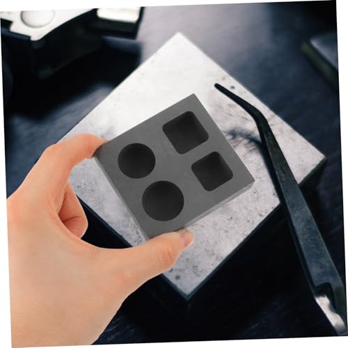 WEKAMOS Graphit Gussform Ölrinne Langlebige Metallbarrenform Vielseitige Graphitform für Silber und Kleine Gussarbeiten Hitzebeständig Einfache Entnahme von WEKAMOS