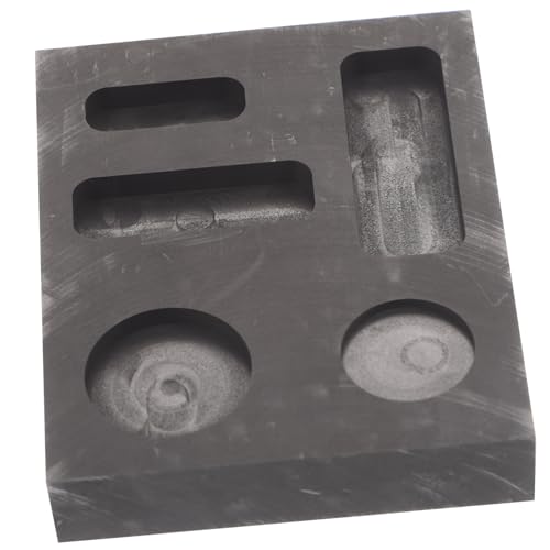 WEKAMOS Graphitbarrenform Schmelzgussform mit Kammern Langlebiges Graphitmaterial Hohe Wärmeleitfähigkeit für Schnelles Schmelzen und Energiesparendes Gießen von Gold und Silbermetallen von WEKAMOS