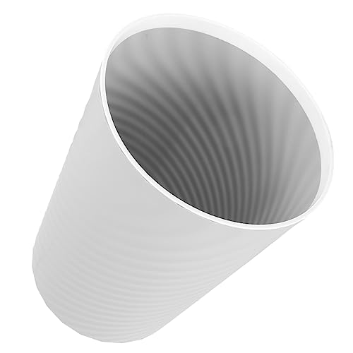 WEKAMOS Großer Abfallbehälter mit Pressering Offener Mülleimer ohne Deckel Vielseitiger Müllkorb für Wohnzimmer Schlafzimmer Büro und Bad Grauer Haushalts Mülleimer WEKAMOS Großer Abfallbehälter mit Pressering Offener Mülleimer ohne Deckel Vielseitiger Müllkorb für Wohnzimmer Schlafzimmer Büro und Bad Grauer Haushalts Mülleimer von WEKAMOS