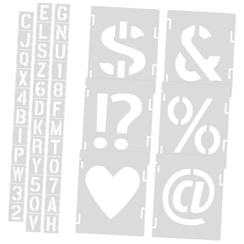 WEKAMOS Großformatige Buchstaben Schablonen aus Langlebigem Pet Wiederverwendbare Spray Schablonen für Graffiti DIY Malerei Holzdekoration und Bastelprojekte Vielseitig Einsetzbar und von WEKAMOS