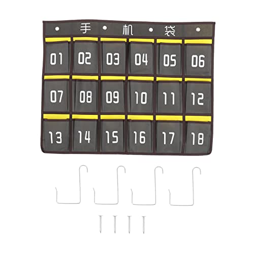 WEKAMOS Hängende Aufbewahrungstasche aus Robustem Canvas und Fächer Wand Organizer für Handy Fernbedienung und Zubehör Multifunktional für Klassenzimmer Büro und Zuhause Reißfest und von WEKAMOS