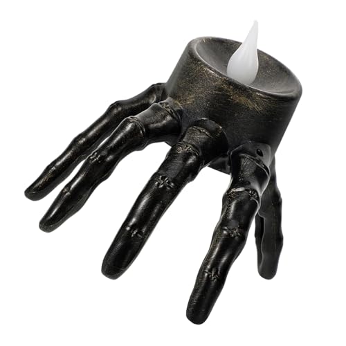 WEKAMOS Halloween Deko Flammenlose Handkerze Tischlicht Halloween Nachtlicht Schädel Hand Lampe für Innen Outdoor WEKAMOS Halloween Deko Flammenlose Handkerze Tischlicht Halloween Nachtlicht Schädel Hand Lampe für Innen Outdoor von WEKAMOS