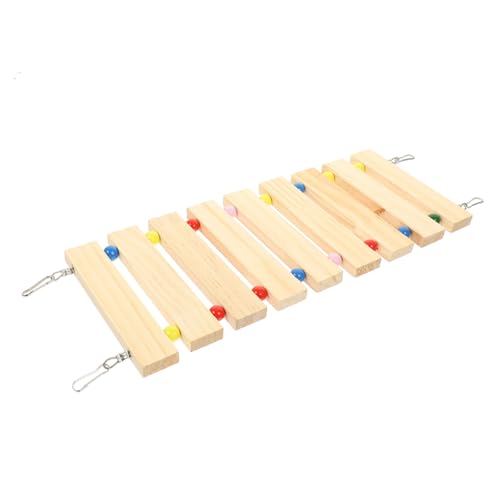 WEKAMOS Hamster Kletterleiter aus Holz Natürliches Kleintier von Bewegung Koordination und Balance Witzige Leiter für Zwerghamster Meerschweinchen und Kleine Haustiere von WEKAMOS