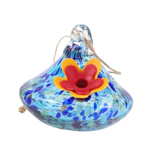 WEKAMOS Handgefertigter Glas Hummingbird Feeder mit Windspiel Tropfenförmig Auslaufsicher zum Aufhängen im Garten für Sauberes Füttern und Dekorative Außenbereiche WEKAMOS Handgefertigter Glas Hummingbird Feeder mit Windspiel Tropfenförmig Auslaufsicher zum Aufhängen im Garten für Sauberes Füttern und Dekorative Außenbereiche von WEKAMOS