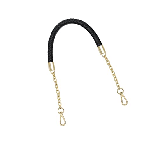WEKAMOS Handtaschengriff Aus Leder Mit Metallkettenschnalle Ersatz-tragegurt Für Damenhandtaschen DIY Handtaschenaccessoire Warmes Taschenzubehör Schwarz WEKAMOS Handtaschengriff Aus Leder Mit Metallkettenschnalle Ersatz-tragegurt Für Damenhandtaschen DIY Handtaschenaccessoire Warmes Taschenzubehör Schwarz von WEKAMOS